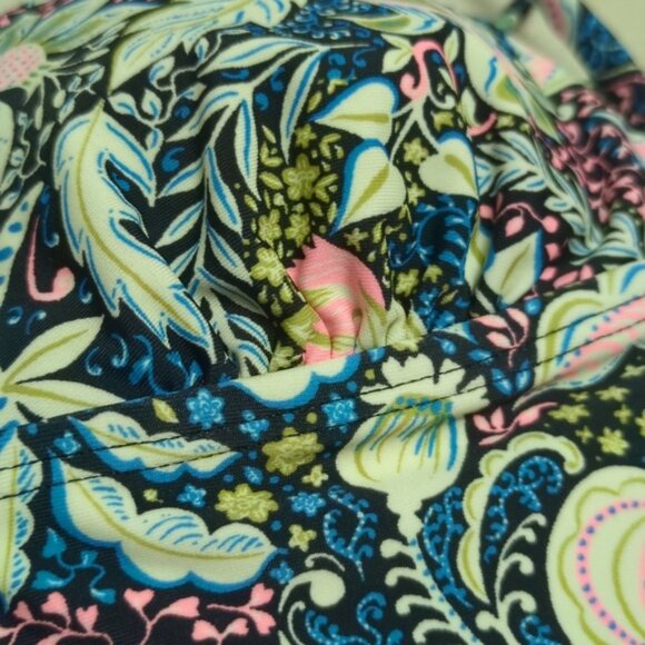 NWT Floral Bustier Crossback Bikini Top By Quintsoul Size Small - Picture 7 of 8